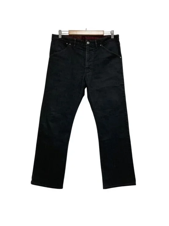 Louis Vuitton Monogram Embroidery Pocket Denim Pants Black Jeans