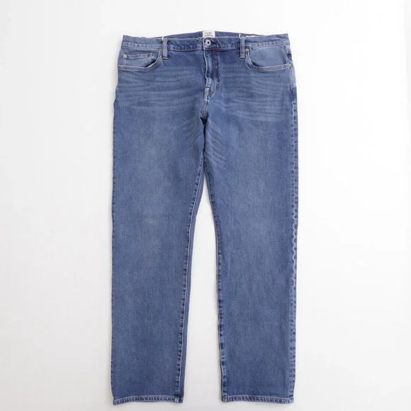 Flint and Tinder Mens Jeans Blue Straight Fit 38x31 HEMMED
