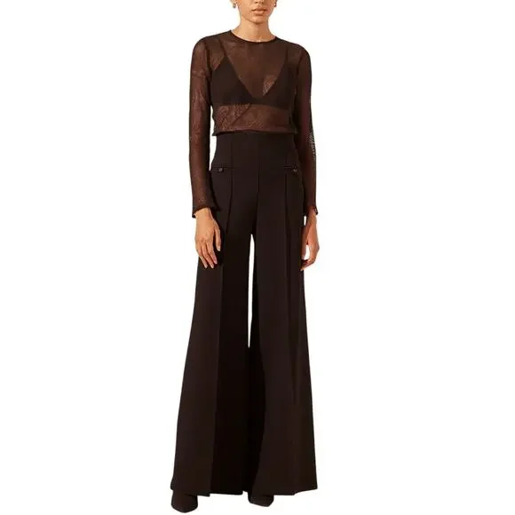 Shona Joy High Waisted Black Amura Pants Size 4