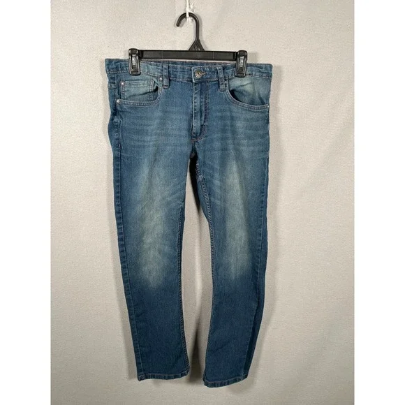 Six Lincoln Jeans Mens 30 Blue Denim Medium‎ Wash Slim Fit Straight Leg Outdoor