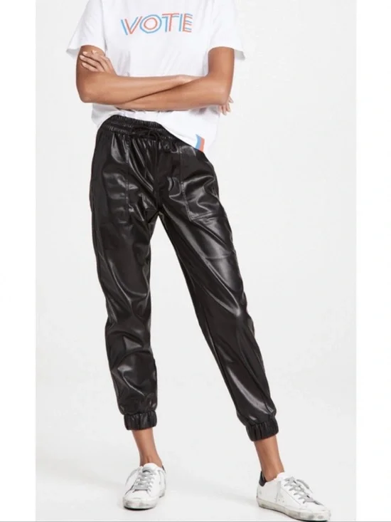 NWOT BlankNYC Black Faux Leather Joggers