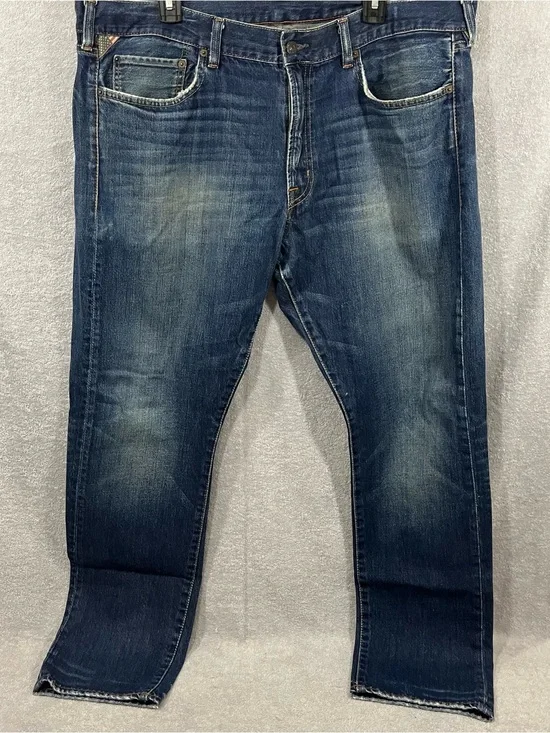 Denim & Supply Ralph Lauren Slouch Jeans Men’s 40x32 Dark Wash USA Flag Patch