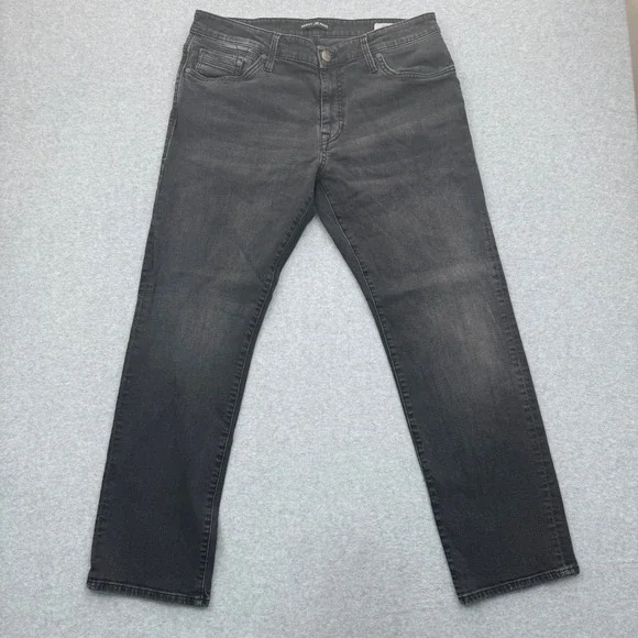 Mavi Jeans Zach Straight Leg Mens 33 Charcoal Gray Casual Faded Stretch Denim