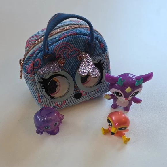 Purse Pets Micros Deerie And Small Girly Figurines Doorable, Flamingo, Gexi