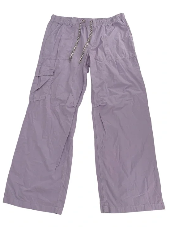 aerie Lavender Drawstring Wide Leg Cargo Pants Size Large Women’s