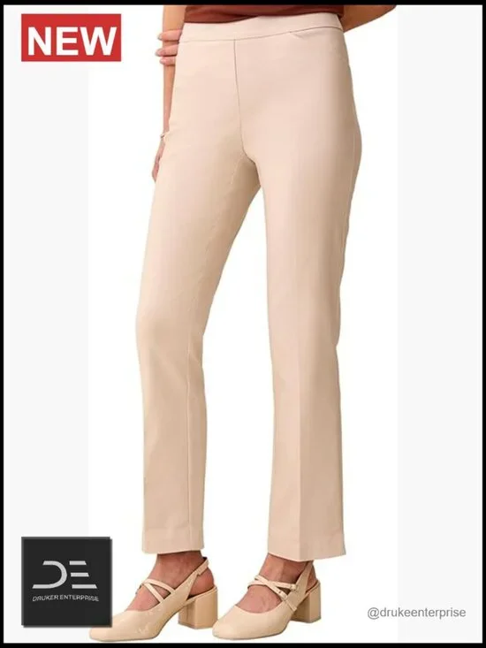 Performance Stretch Slimming Ankle Pant Trousers with Tummy Control