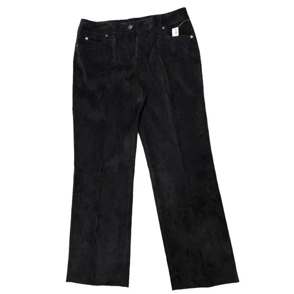 ND Black Corduroy Straight Leg Pants Size 10P