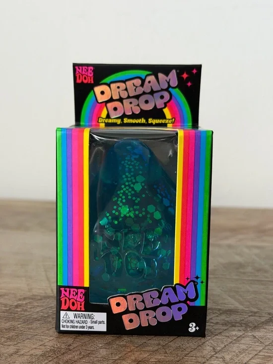 NWT Rare Authentic NeeDoh Viral Sparkle Dream Drop Blue Fidget Sensory Squishy