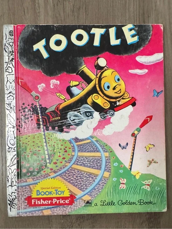 Vintage 1987 Fisher Price Tootle Little Golden Book Special Edition Train