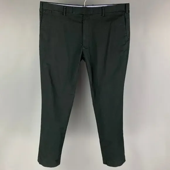 POLO by RALPH LAUREN Size 38 Black Cotton Slim Fit Casual Pants