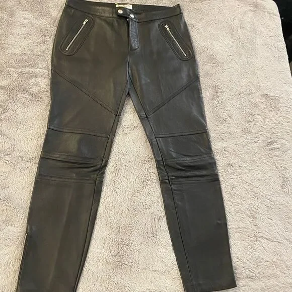 Saint Laurent Paris genuine leather pants, size 38(4)