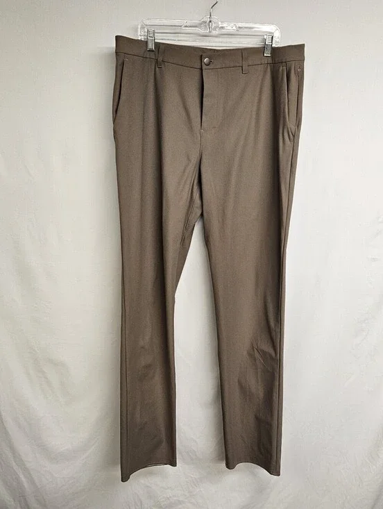 Lululemon Commission Pants Mens 38 Brown Warpstreme Chino LM5AR4T - 02