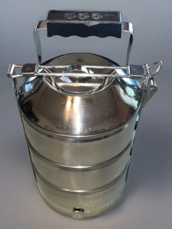 VTG 555 3 Tier Stainless Steel Tiffin Carrier Bento Lunch Box Food Container