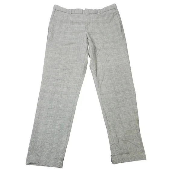 H&M Skinny Fit Glen Check Plaid Dress‎ Pants Men's Size 33R Black White