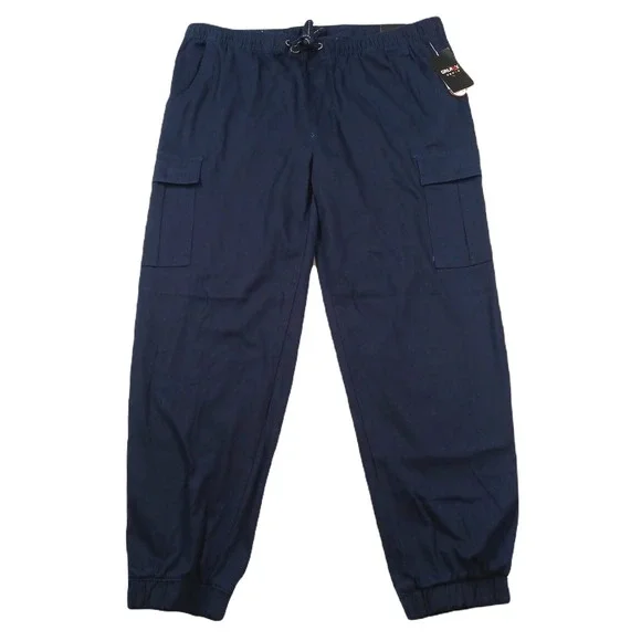 GALAXY Slim Fit Cargo Jogger Pants Mens 2XL XXL‎ Navy Blue $58 NEW