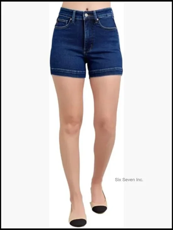 High Rise Tummy Control Denim Shorts 4.25