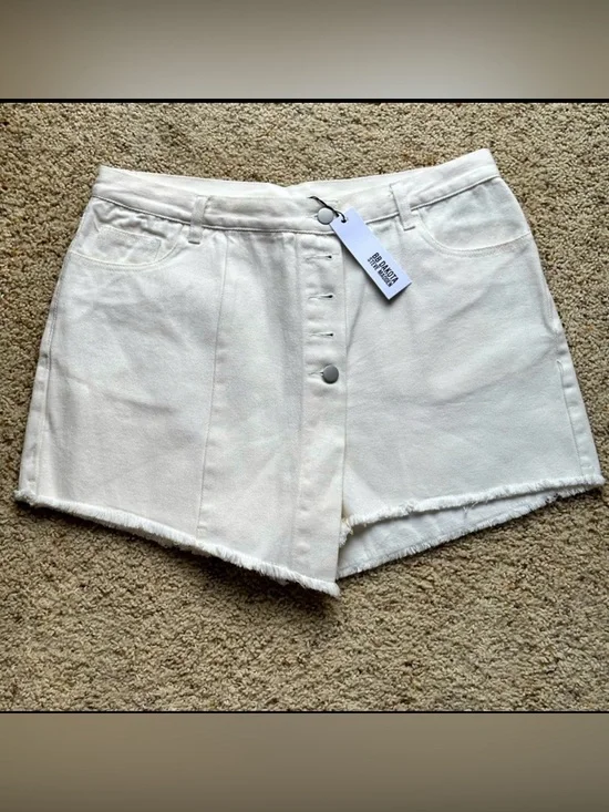 NEW BB Dakota by Steve Madden Womens White Denim Skort - Size XL