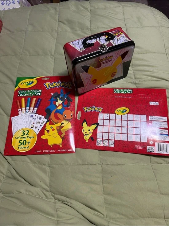 Crayola Pokemon and Pikachu Tin
