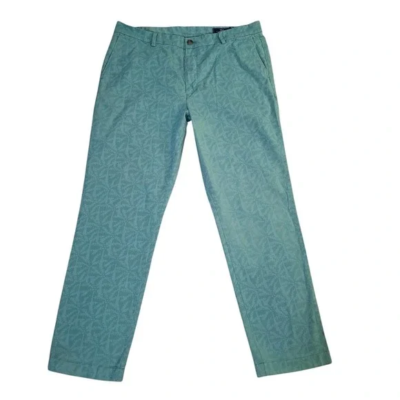 Vineyard‎ Vines Breaker Pant Mens 38x32* Seafoam Green Tropical Chino Trousers