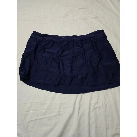 Croft & Barrow Womens Navy Blue Swim Skirt Size‎ XXL With Built In Briefs /0340