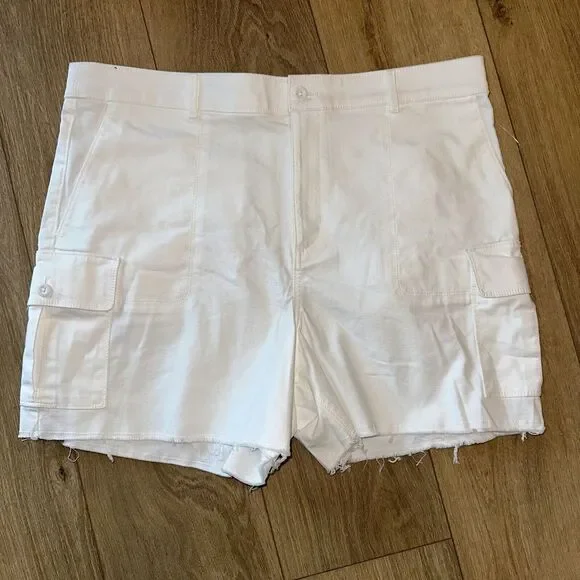 Loft Women's Size 12‎ Cargo Shorts Cut Off Mid Rise 4
