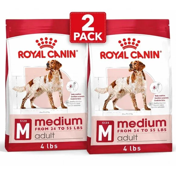 8 lbs. Royal Canin Size Health Nutrition Medium Adult Dry Dog Food, Authentic