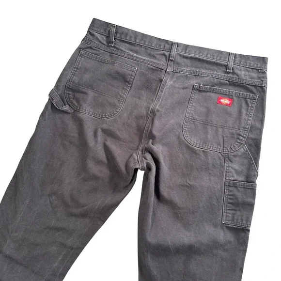 Dickies Mens Black Carpenter Pants Utility Workwear Canvas Gorpcore Grunge 42x32