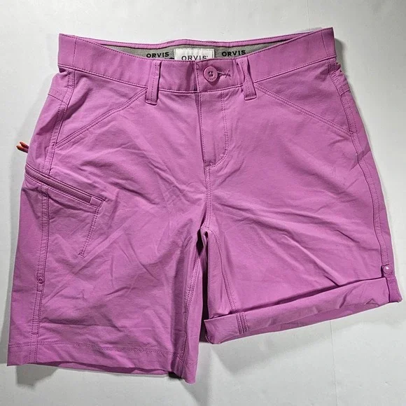 Orvis Women's Purple Outdoor‎ Hiking Shorts with Zipper Pocket Size Medium