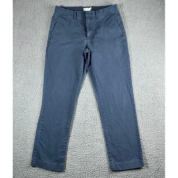 J.Crew Mens 31x30 Navy Blue 100% Cotton Straight‎ Leg Chino Pants