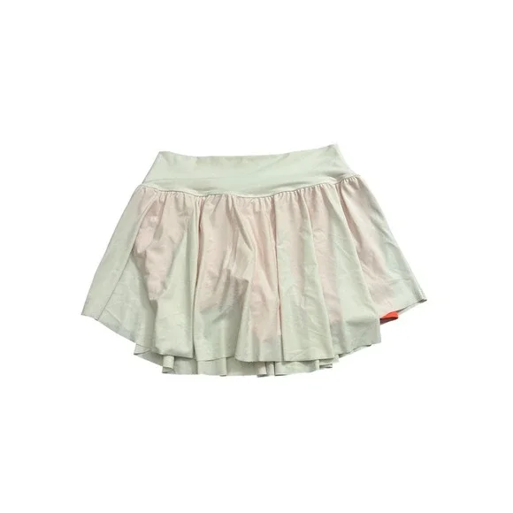 Edora Apparel Athletic Skort Womens M Cream Pink Orange Excellent Pleated Tennis