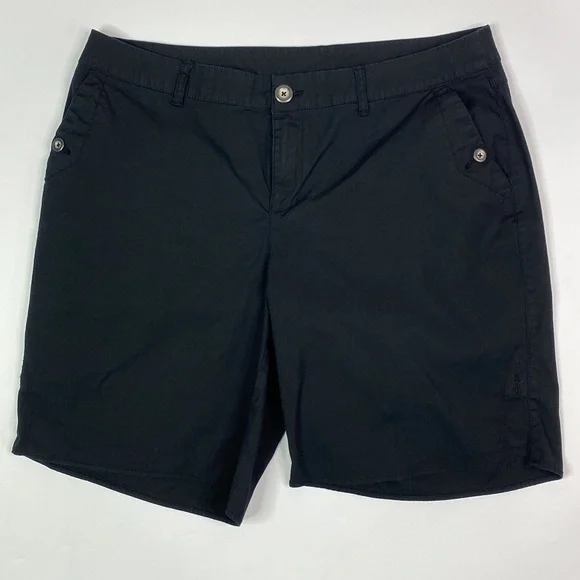 Lane Bryant Black Cotton Blend Shorts Size 18