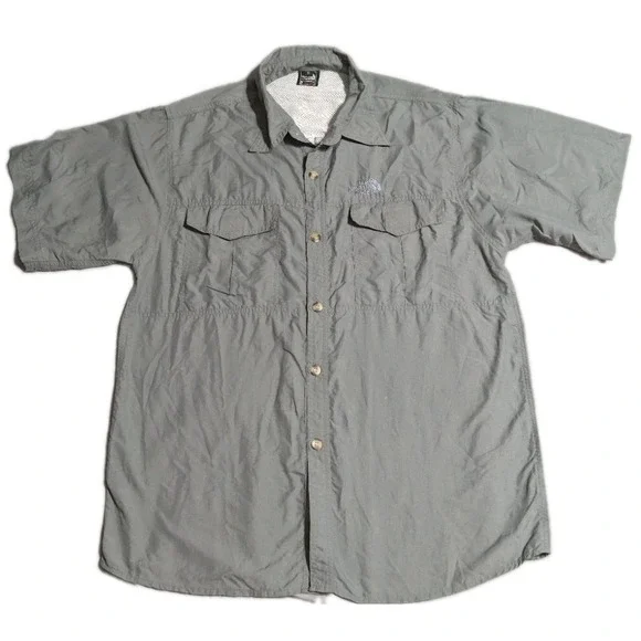 The North‎ Face Summit Series Shirt Mens M Gray Vented Fishing Hiking Outdoor