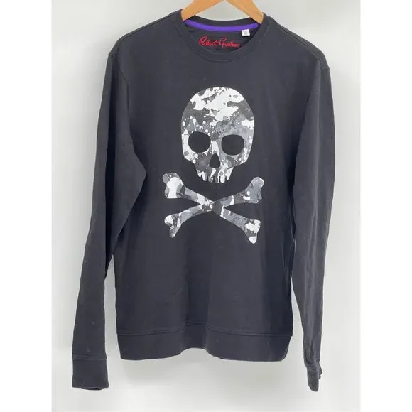 Robert Graham Long Sleeve Shirt Men Medium‎ Black Skulls