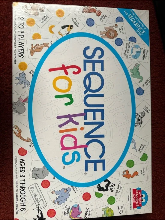 for Kids Board Game - White with Multicolor Logo