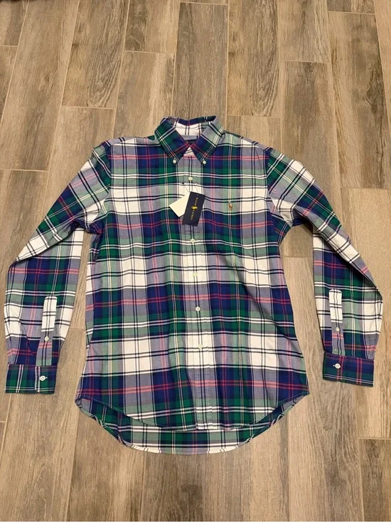 Polo Ralph Lauren Classic Fit Plaid Oxford Button-Down Shirt