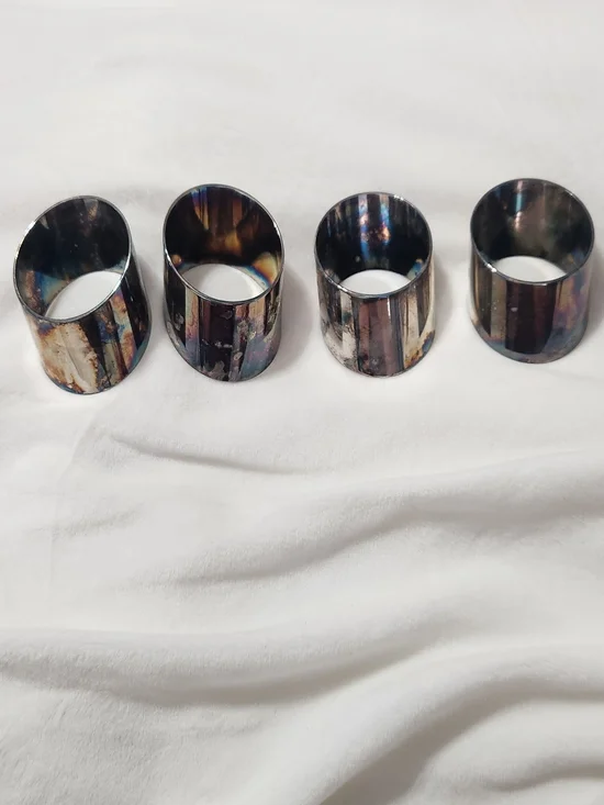 12 Prestige Silver Napkin Rings Set Of 12 In Box