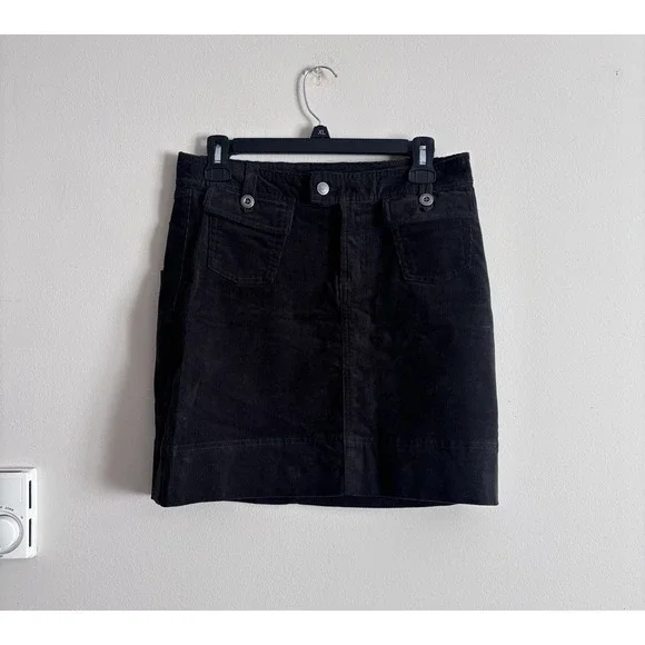 Patagonia Organic Cotton Blend Corduroy Skirt Worn Wear Size 4 Pockets‎ Stretch