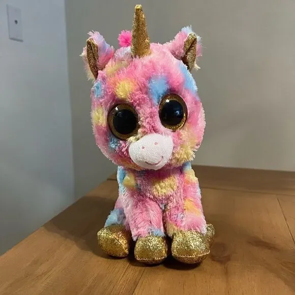 Ty Beanie Boos Fantasia - Multicolor Unicorn reg 8.5”