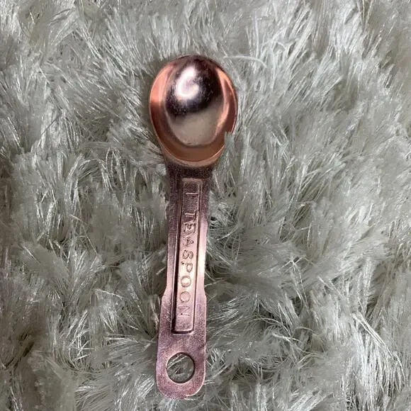 Vintage Pink Metal Aluminum 1 Tsp Teaspoon Measuring Spoon