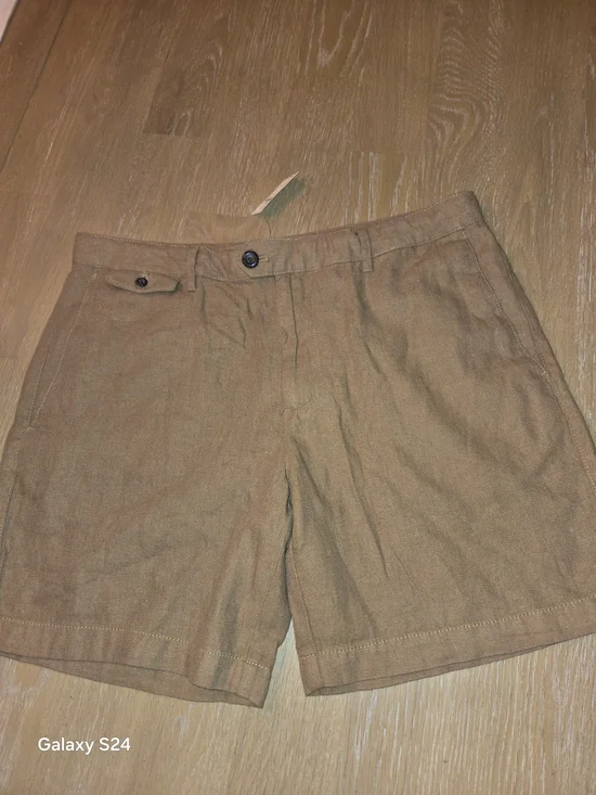 Mens Sz 34 Banana Republic Linen Blend Shorts New