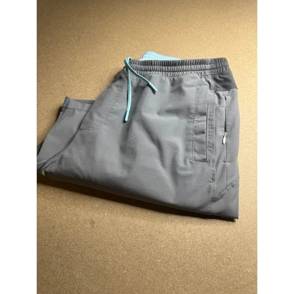Birddogs Mens Gym Shorts Gray‎ Blue Liner Elastic Waist Pockets XXL 2470