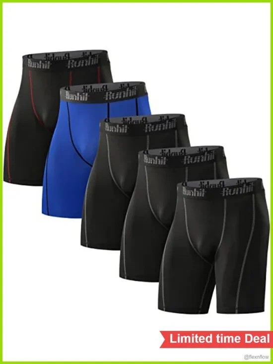 Compression Shorts Men Spandex Running Athletic Workout