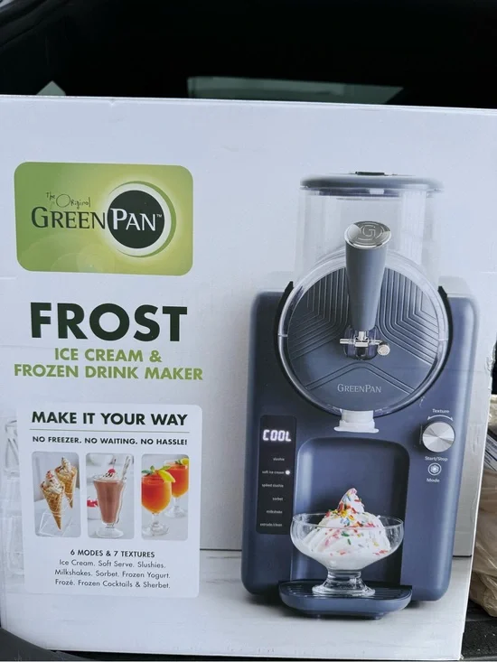 GreenPan Frost Ice Cream & Frozen Drink Maker — Blue-Gray