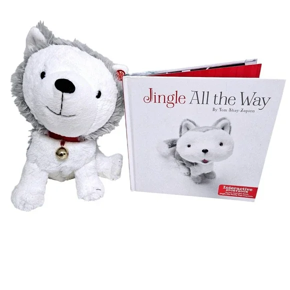 Hallmark Jingle the Husky Pup Story Buddy Plush and Book Set