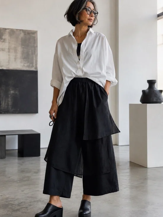 Japanese Avant Garde Layered Skirt Pants Deconstructed Techwear Goth L