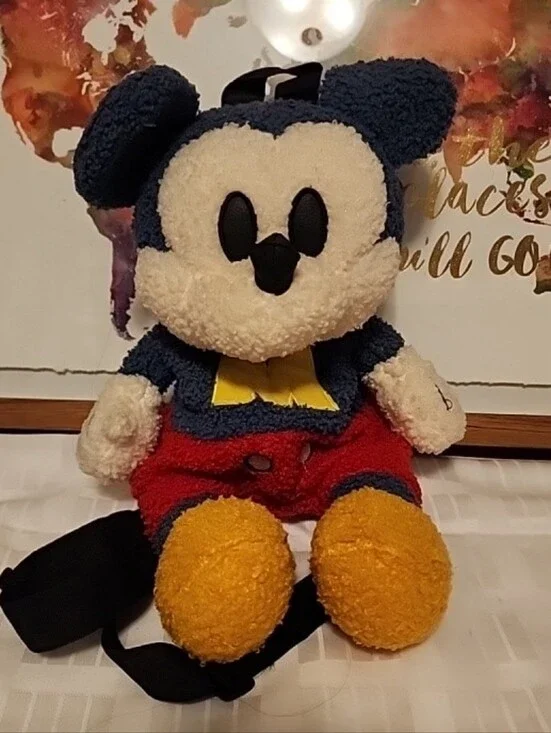 Plush Character Kids Backpack in Navy, Red & Yellow