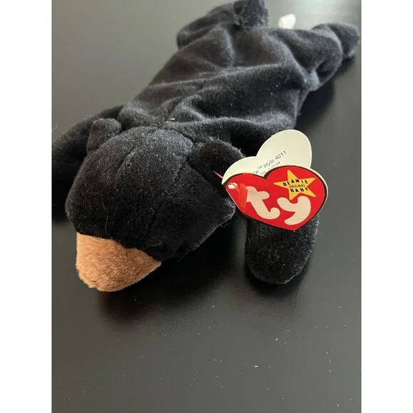 Ty Beanie Baby Blackie The Bear Plush Toy