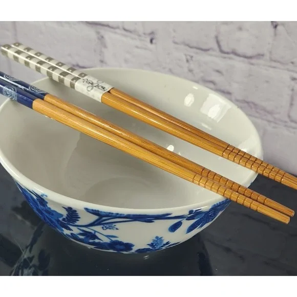 Royal Norfolk Rice Bowl & 2‎ Pair of Chop Sticks