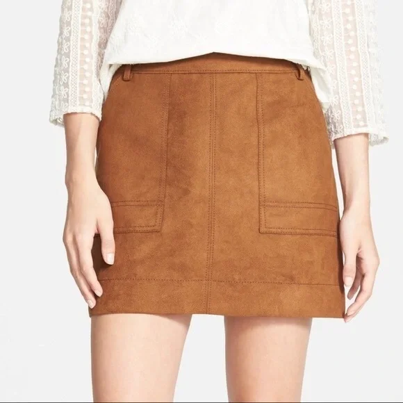 hinge by Nordstrom Faux‎ Suede Mini Skirt 🍁