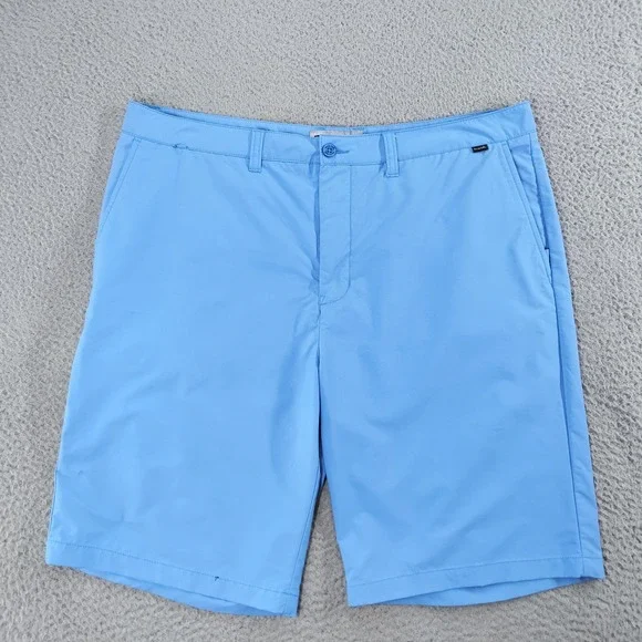 Travis Mathew Shorts Mens 40 Blue Stretch Chino 10 Inch Golf Performance Casual